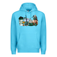 Ocean Blue hunter green hockey coffee cups Premium Hoodie - AdoDesignShop