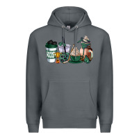 Rock hunter green hockey coffee cups Premium Hoodie - AdoDesignShop