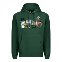 Sports Green hunter green hockey coffee cups Premium Hoodie - AdoDesignShop