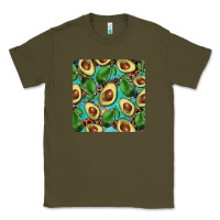 Army Green avacado with turquoise and leopard background mug coaster Classic Tee - BarkalooDesign