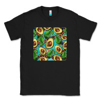 Black avacado with turquoise and leopard background mug coaster Classic Tee - BarkalooDesign