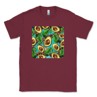 Burgundy avacado with turquoise and leopard background mug coaster Classic Tee - BarkalooDesign