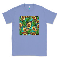 Colony Blue avacado with turquoise and leopard background mug coaster Classic Tee - BarkalooDesign