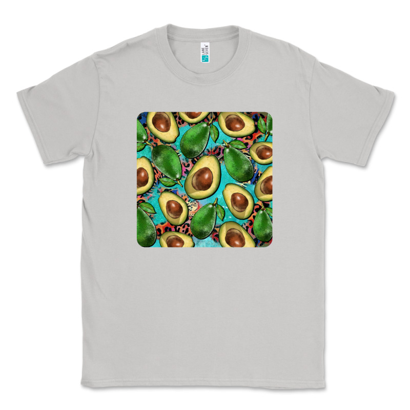 Avacado With Turquoise And Leopard Background Mug Coaster Classic Tee by BarkalooDesign | Teevron