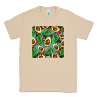 Mushroom avacado with turquoise and leopard background mug coaster Classic Tee - BarkalooDesign