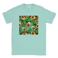 Seafoam avacado with turquoise and leopard background mug coaster Classic Tee - BarkalooDesign