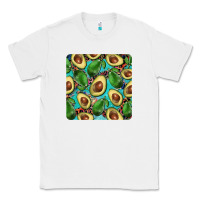 White avacado with turquoise and leopard background mug coaster Classic Tee - BarkalooDesign