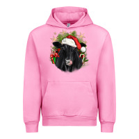 Fuchsia Pink christmas black angus Urban Hoodie - JahusDesignShop