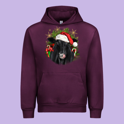Christmas Black Angus Urban Hoodie Designed By Jahusdesignshop