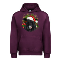 Mauve Wine christmas black angus Urban Hoodie - JahusDesignShop