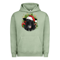 Pigment Oil Green christmas black angus Urban Hoodie - JahusDesignShop