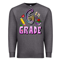 Charcoal Heather Sixth Grade Premium Sweatshirt - RanaPortraitStore
