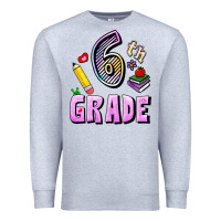 Heather Grey Sixth Grade Premium Sweatshirt - RanaPortraitStore