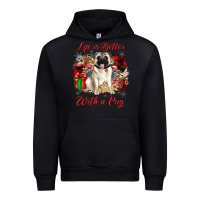 Black Christmas life is better with a pug Urban Hoodie - JahusDesignShop