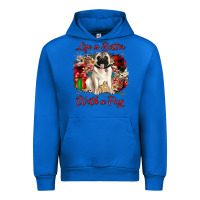 Cobalt Christmas life is better with a pug Urban Hoodie - JahusDesignShop