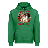 Emerald Christmas life is better with a pug Urban Hoodie - JahusDesignShop