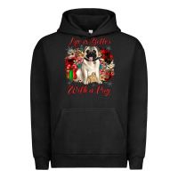 Pigment Black Christmas life is better with a pug Urban Hoodie - JahusDesignShop