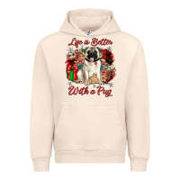 Sandshell Christmas life is better with a pug Urban Hoodie - JahusDesignShop