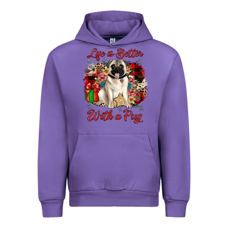 Christmas Life Is Better With A Pug Urban Hoodie by JahusDesignShop | Teevron