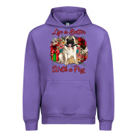 Tulip Christmas life is better with a pug Urban Hoodie - JahusDesignShop