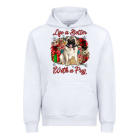 White Christmas life is better with a pug Urban Hoodie - JahusDesignShop