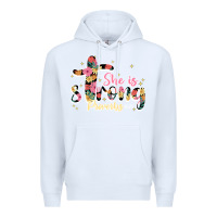White she is strong proverbs 31 25 Premium Hoodie - JahusDesignShop