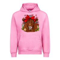 Fuchsia Pink christmas red angus Urban Hoodie - JahusDesignShop