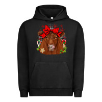 Pigment Black christmas red angus Urban Hoodie - JahusDesignShop