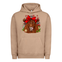 Pigment Burro christmas red angus Urban Hoodie - JahusDesignShop