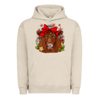 Pigment French Oak christmas red angus Urban Hoodie - JahusDesignShop
