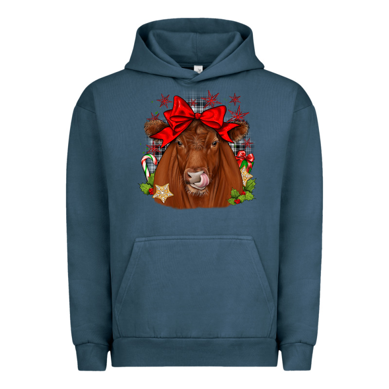 Christmas Red Angus Urban Hoodie by JahusDesignShop | Teevron