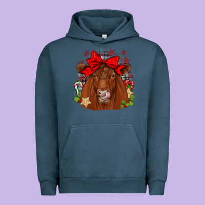 Christmas Red Angus Urban Hoodie Designed By Jahusdesignshop