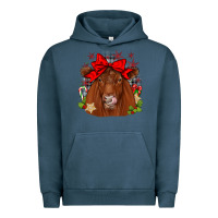 Pigment Midnight Navy christmas red angus Urban Hoodie - JahusDesignShop