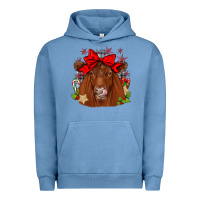 Pigment Pebble Blue christmas red angus Urban Hoodie - JahusDesignShop