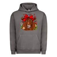 Pigment Tornado christmas red angus Urban Hoodie - JahusDesignShop
