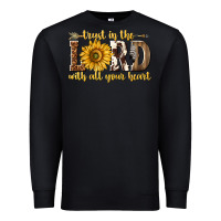 Black Trust in the lord with all your heart Premium Sweatshirt - texasbilliewilder