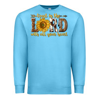 Ocean Blue Trust in the lord with all your heart Premium Sweatshirt - texasbilliewilder