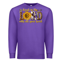 Purple Trust in the lord with all your heart Premium Sweatshirt - texasbilliewilder