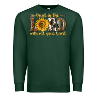 Sports Green Trust in the lord with all your heart Premium Sweatshirt - texasbilliewilder