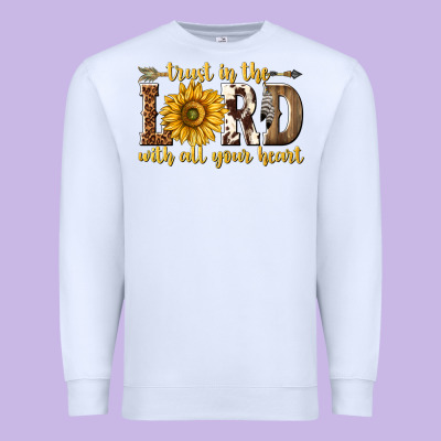 Trust In The Lord With All Your Heart Premium Sweatshirt Designed By Texasbilliewilder