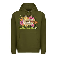 Army Green made to worship Premium Hoodie - JahusDesignShop