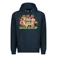 Navy made to worship Premium Hoodie - JahusDesignShop