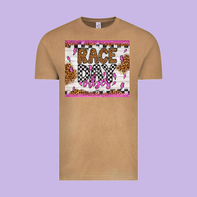 Race Day Vibes Vintage Tee Designed By Artiststas