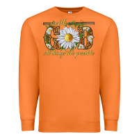 Carrot With God all things are possible with daisy Premium Sweatshirt - texasbilliewilder