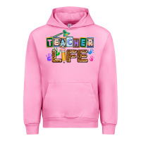Fuchsia Pink teacher life Urban Hoodie - AdoDesignShop