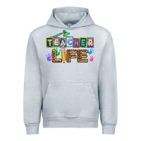 Heather Grey teacher life Urban Hoodie - AdoDesignShop