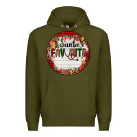 Army Green custom name santas favorite nurse Premium Hoodie - AdoDesignShop