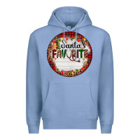 Colony Blue custom name santas favorite nurse Premium Hoodie - AdoDesignShop