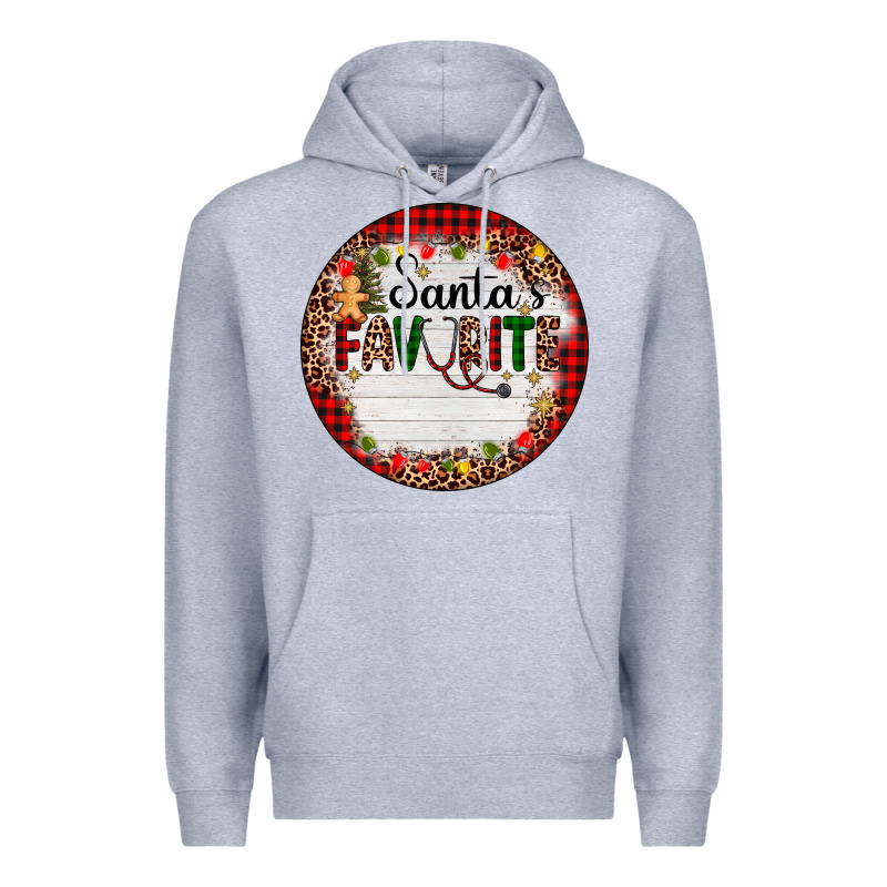 Custom Name Santas Favorite Nurse Premium Hoodie by AdoDesignShop | Teevron