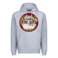 Heather Grey custom name santas favorite nurse Premium Hoodie - AdoDesignShop